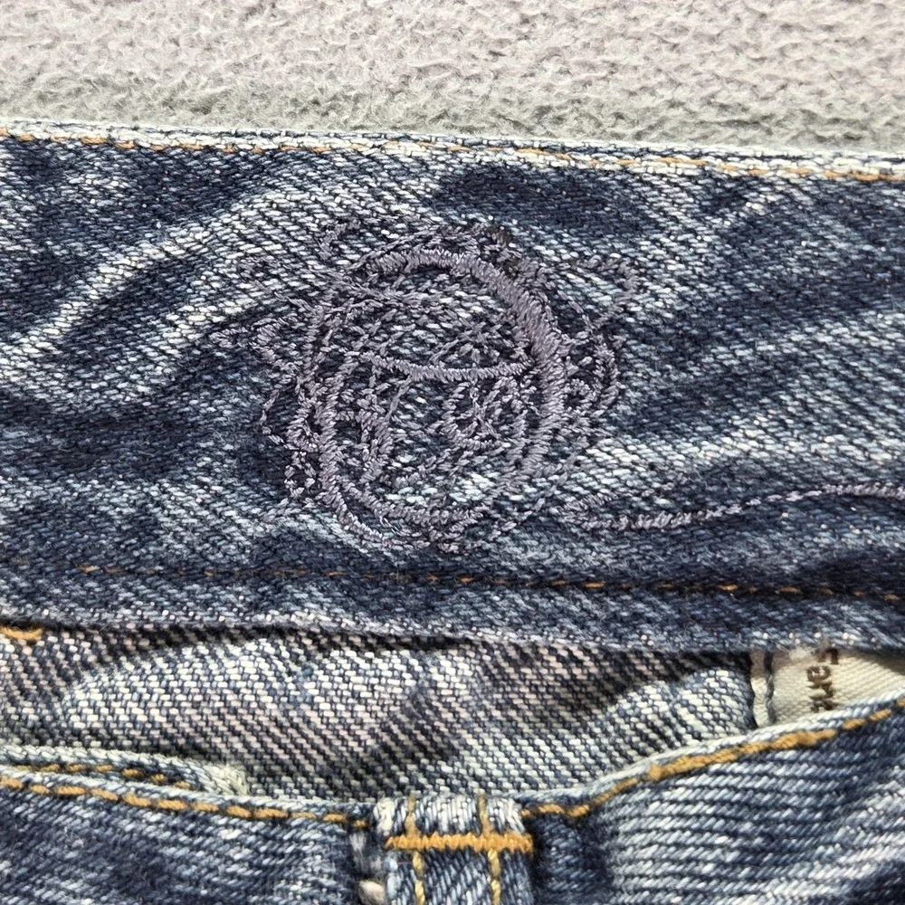 Selvedge Jeans Womens Blue Medium Wash Slim Whiskers Honeycomb Fits‎ 29x26
